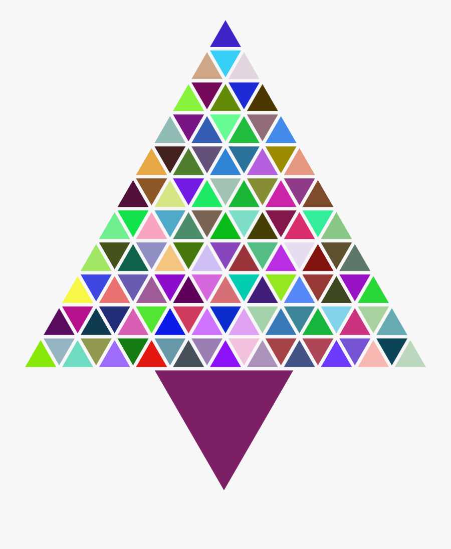 Prismatic Abstract Triangular Christmas Tree Clipart - Christmas Day, Transparent Clipart