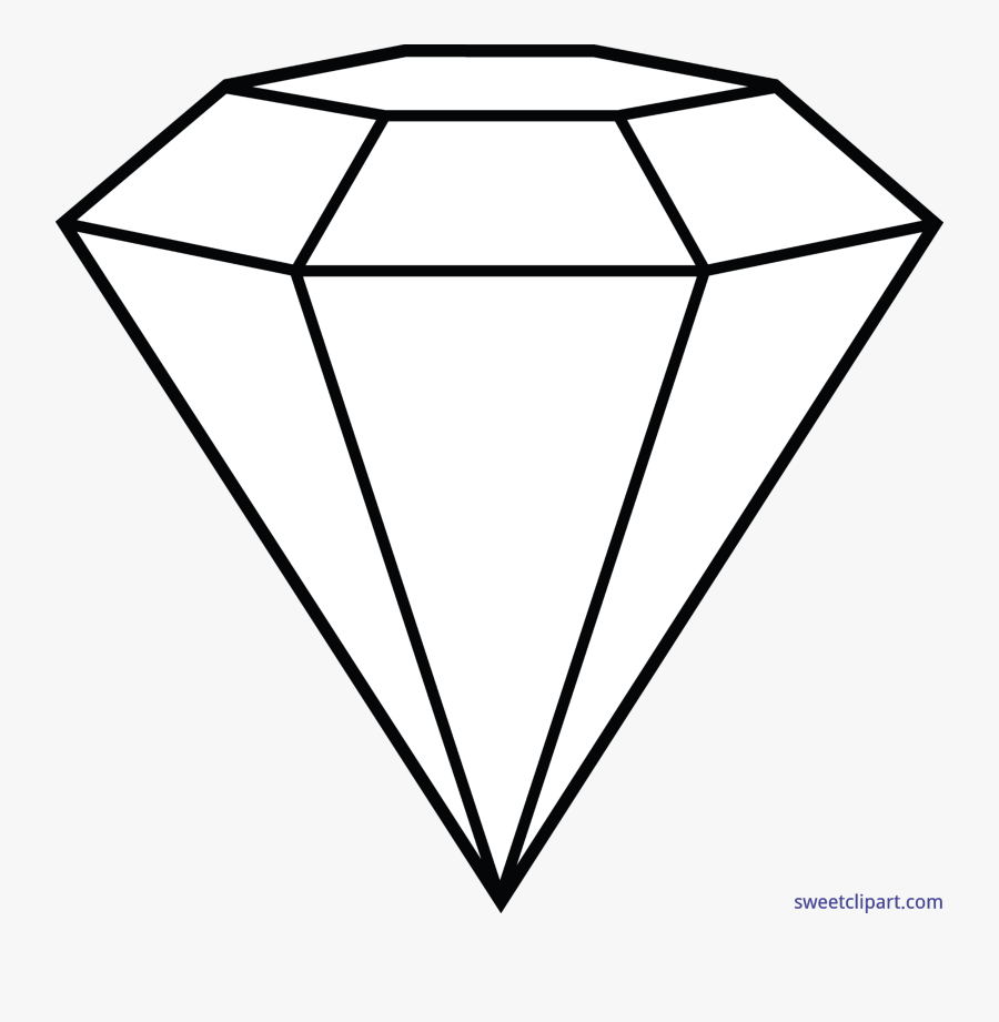 Diamond Lineart Clip Art - Coloring Pages Of Diamonds, Transparent Clipart