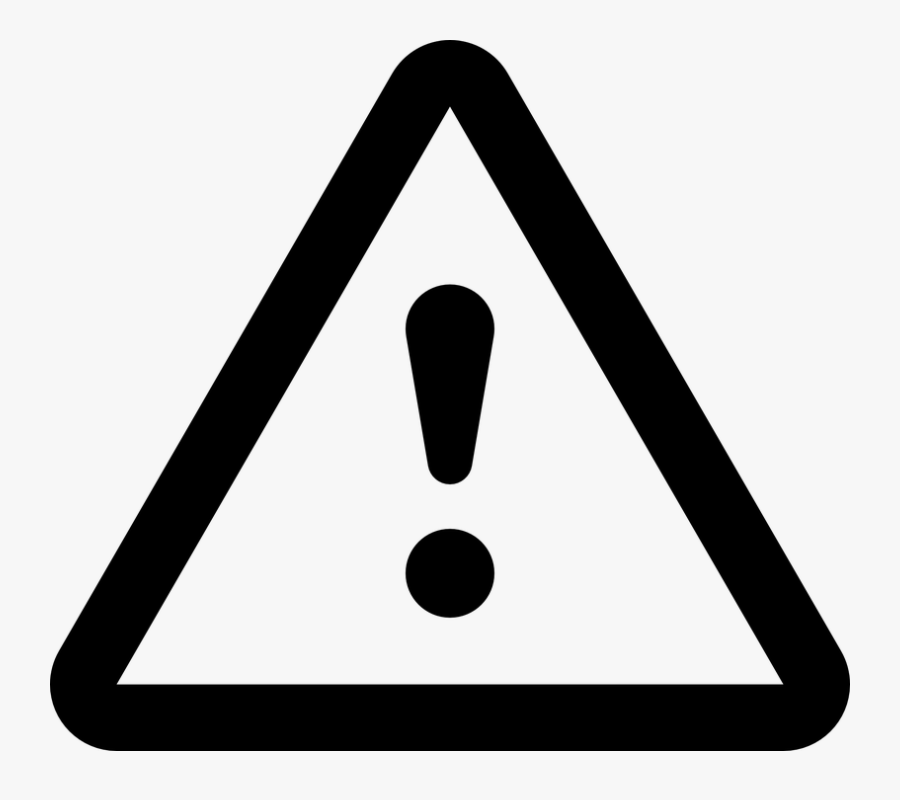 Exclamation Mark - Hazard General Warning Sign, Transparent Clipart