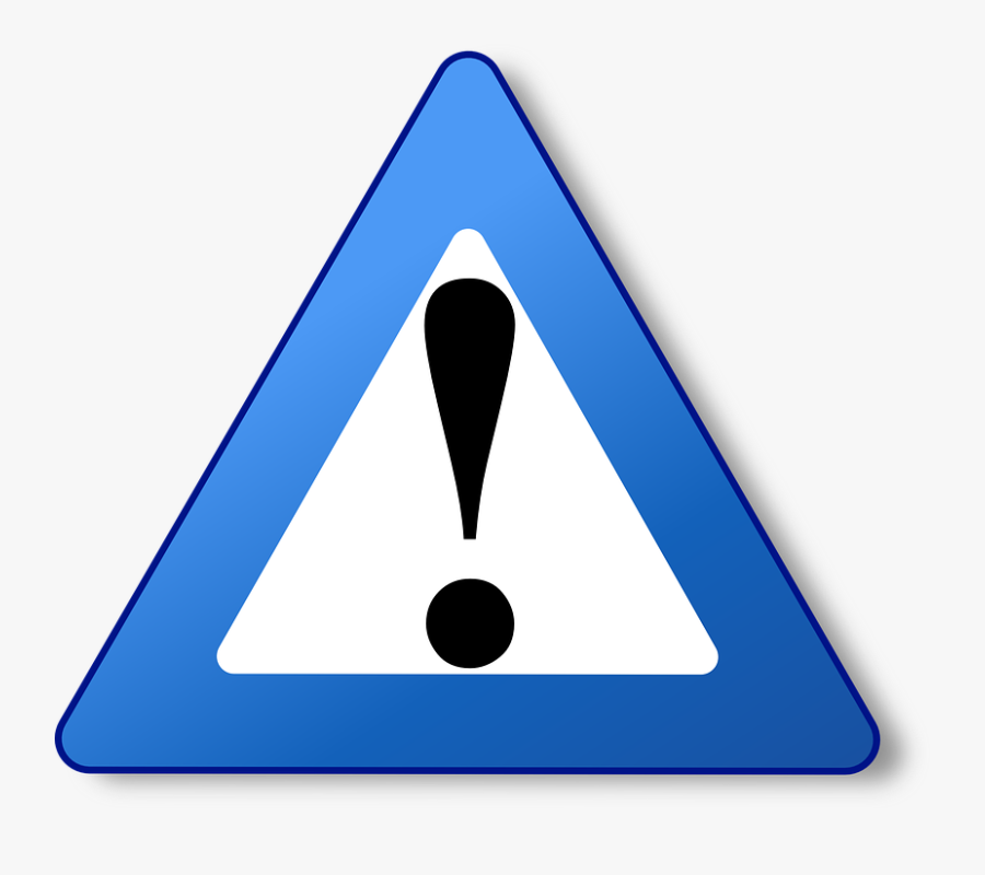 Triangle Clip Art Warning Triangle Images - Warning Blue Icon, Transparent Clipart