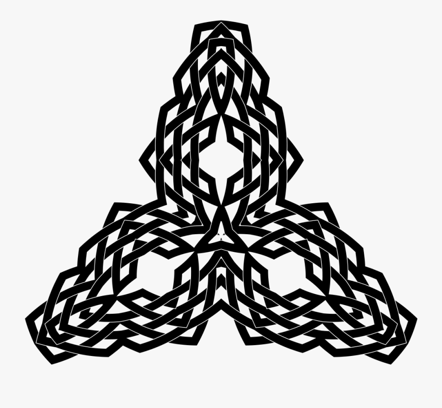 Triangle,line Art,plant - Interlocking Geometric Design, Transparent Clipart