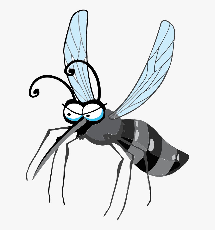 Cartoon Mosquito Flying Away, Transparent Clipart