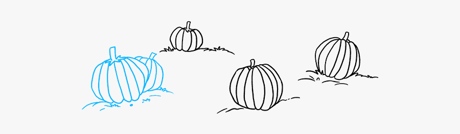 How To Draw Pumpkin Patch - Draw A Pumpkin Patch, Transparent Clipart