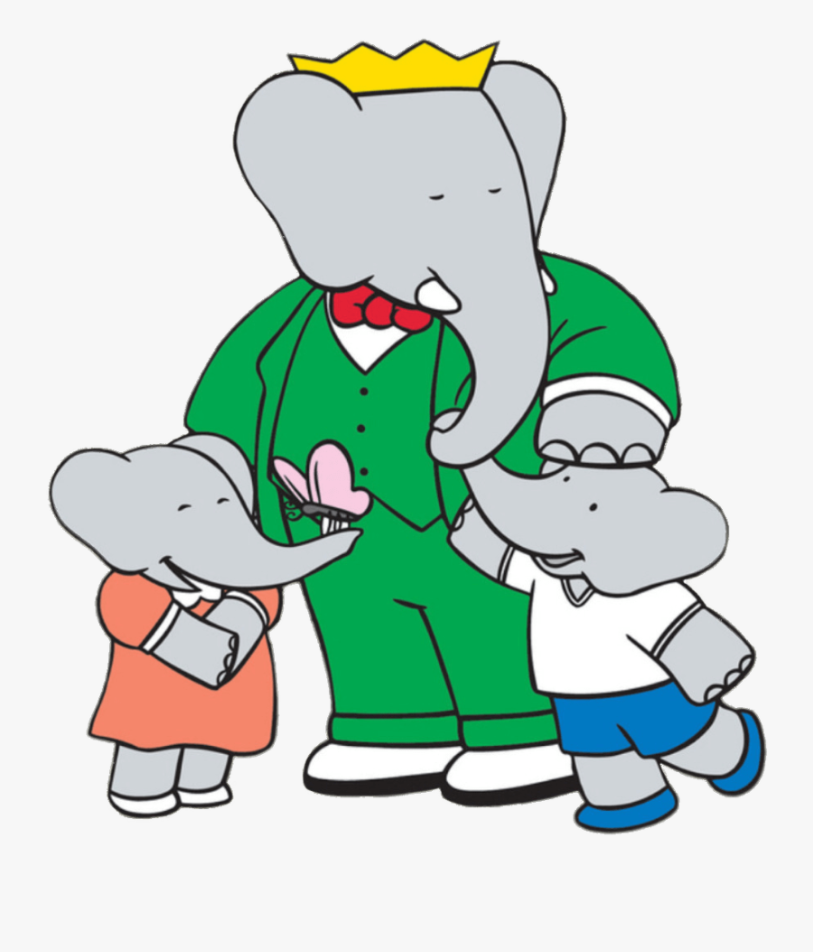 Babar The Elephant With Flora And Pom - Babar Elephant Png, Transparent Clipart