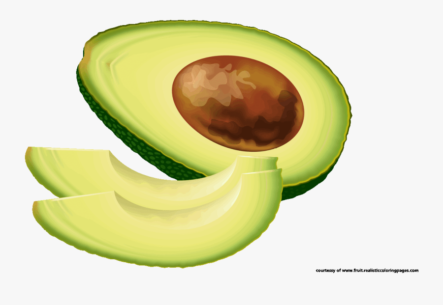 Clip Art Fruits Avocado Cute Borders - Avocado Slices Clipart, Transparent Clipart