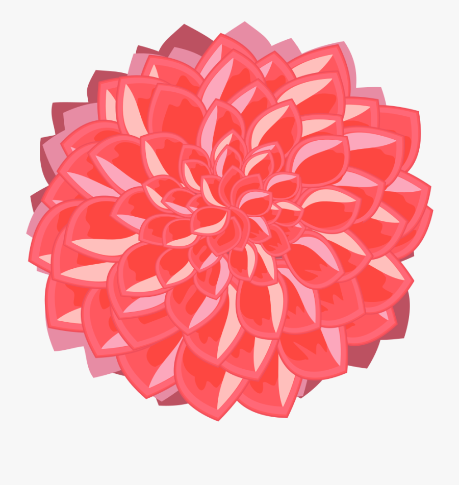 Flower - Dibujo Png Dalias Dibujo, Transparent Clipart
