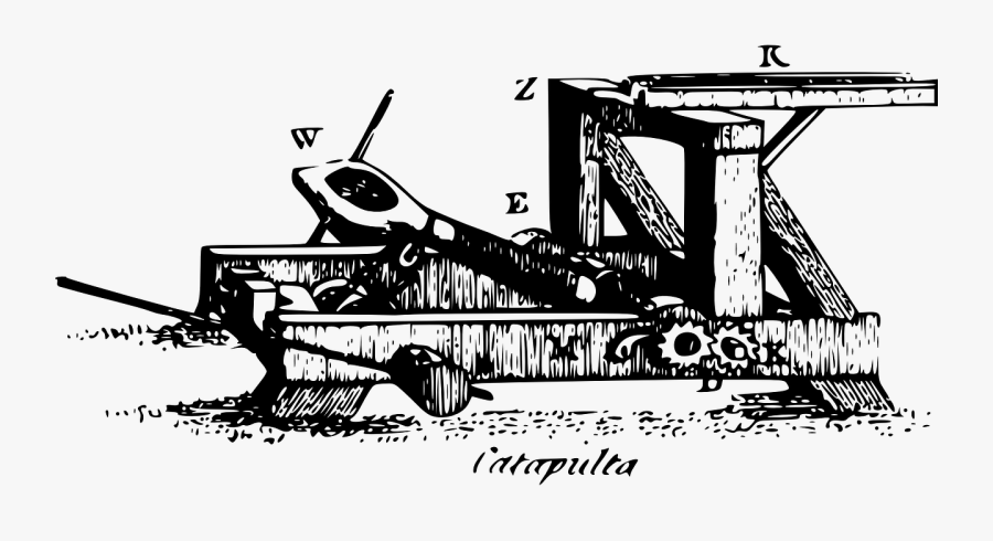 Medieval Catapult, Transparent Clipart