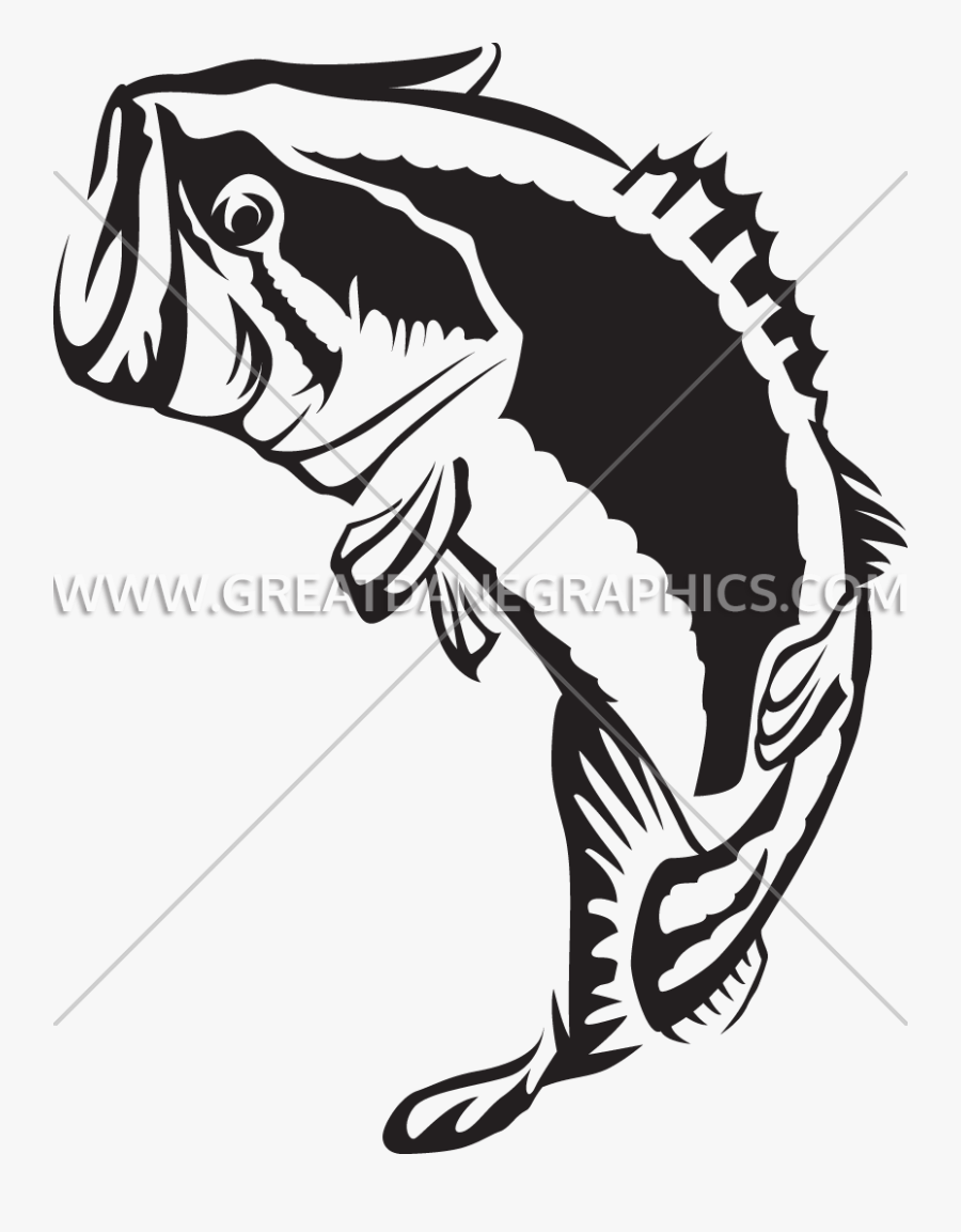 Large Mouth Bass Jumping - Bass Sticker For Yeti, Transparent Clipart