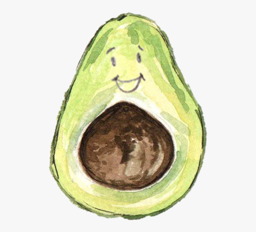 Avocado Art Png, Transparent Clipart