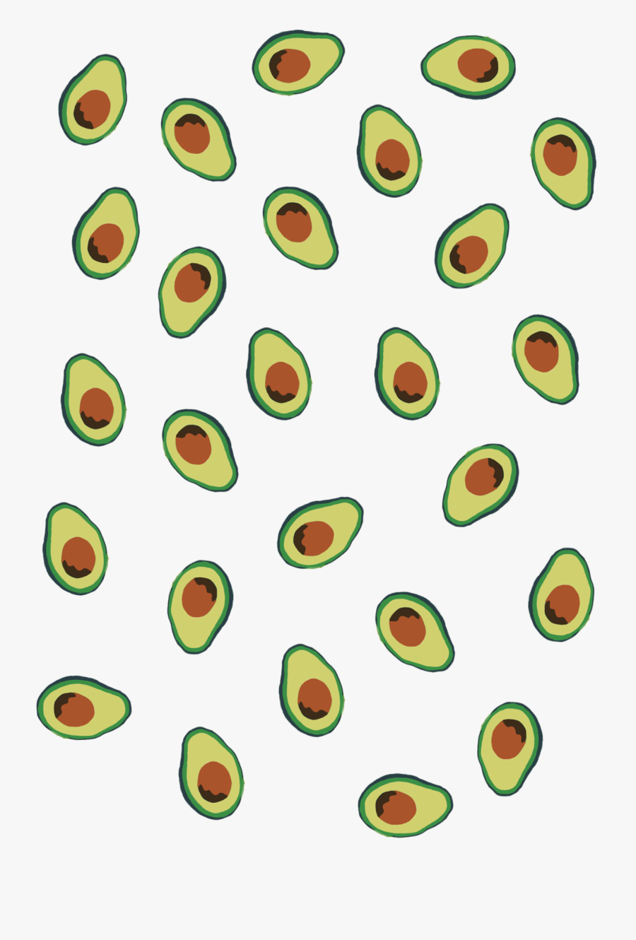 Clip Art Avocado Wallpaper - Avocado Background, Transparent Clipart