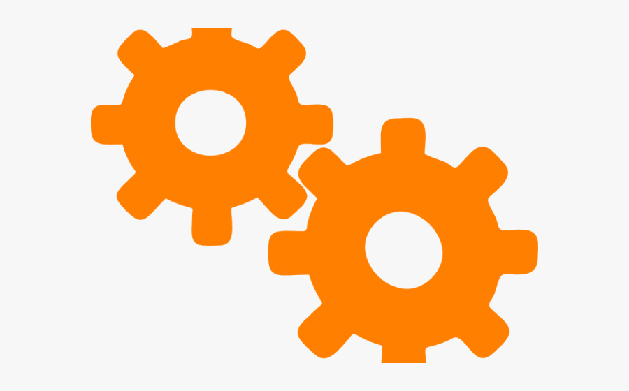 Orange Gear Icon Png, Transparent Clipart
