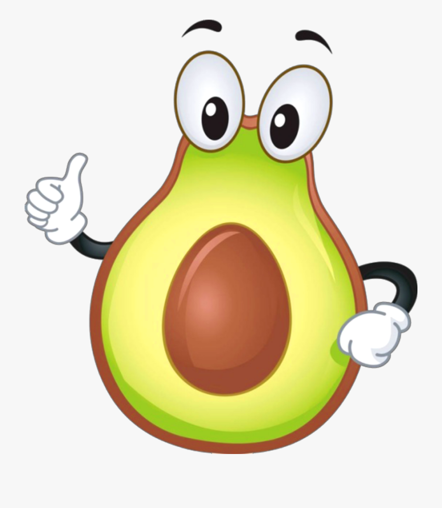 Transparent Googly Eyes - Cartoon Avocado, Transparent Clipart