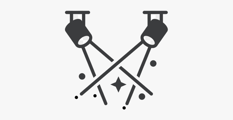 Stage Lights Black Triangle Clipart Light Spotlight - Black And White Spotlight Clipart, Transparent Clipart