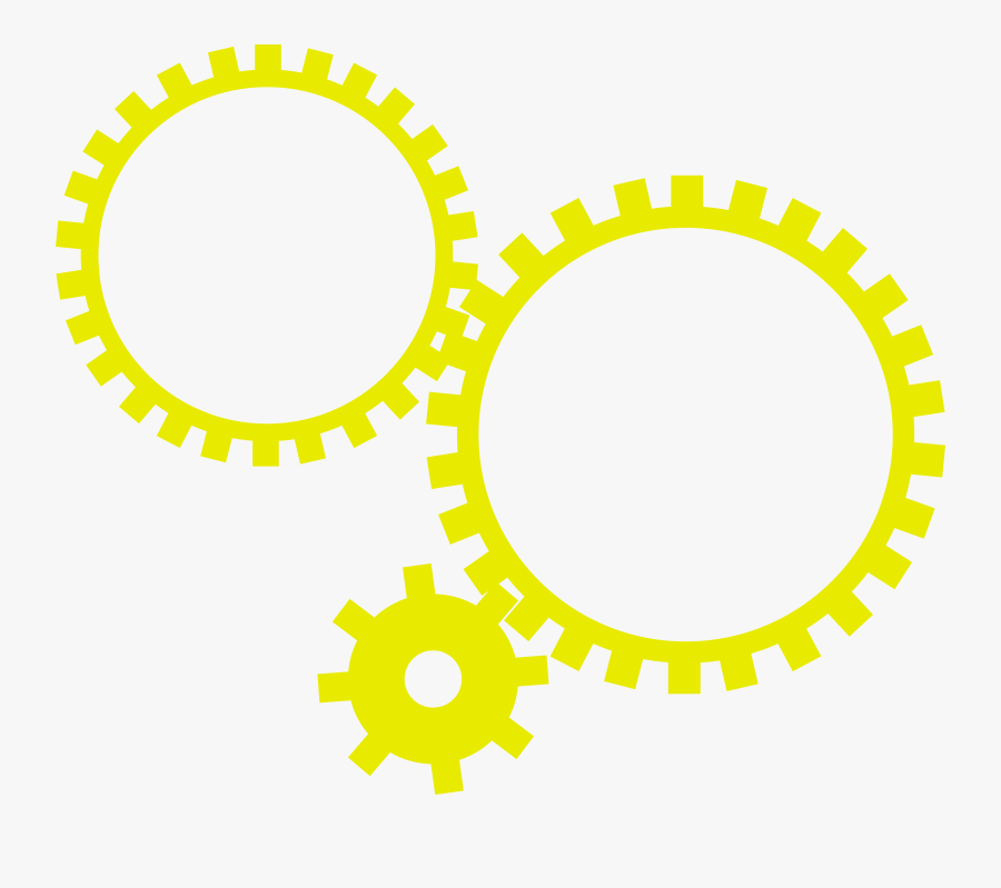 Gear Clipart Yellow Gear - Luces Led 3d Amor, Transparent Clipart
