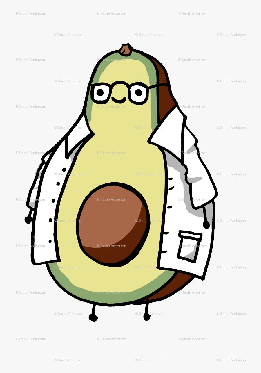 Transparent Avocado Clipart - Avocado Scientist, Transparent Clipart