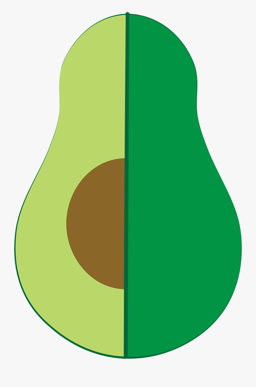 Avocado Half Cut Free Picture - Food, Transparent Clipart