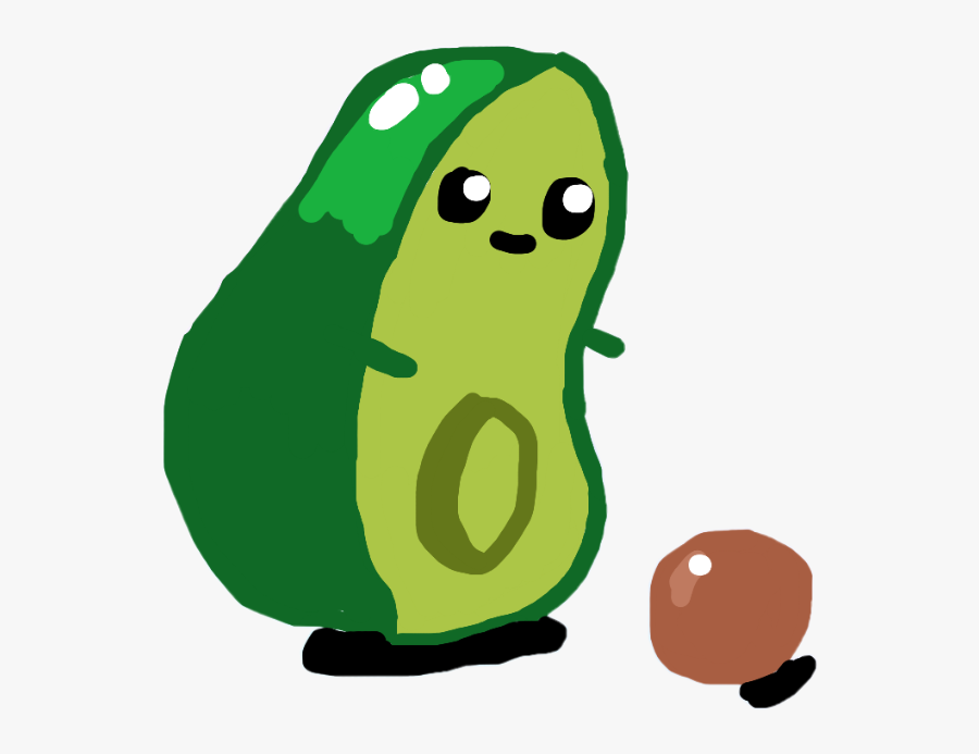 #avocado #cute #green #art #aww #freetoedit, Transparent Clipart