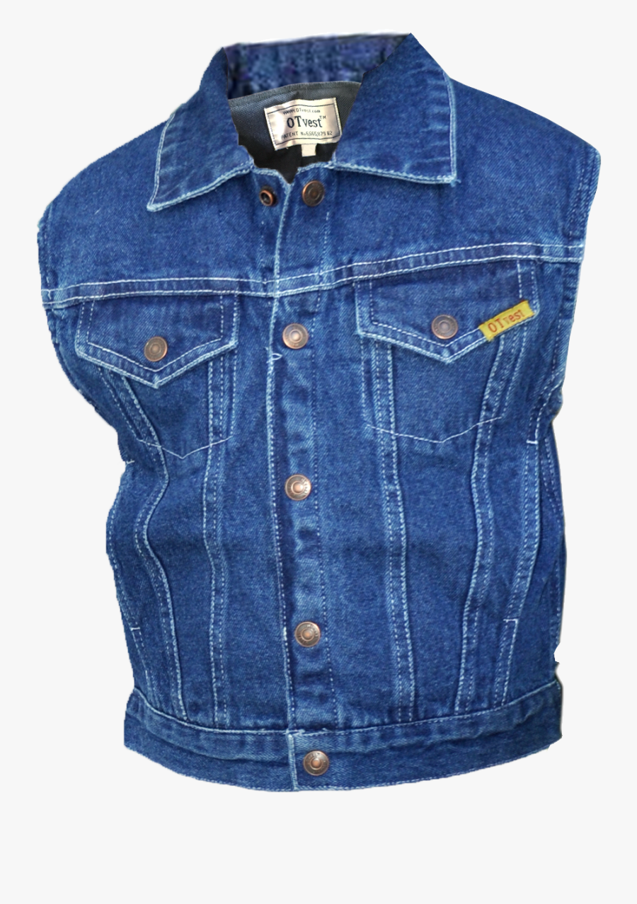 Gilets Jacket Jeans Denim Outerwear - Ot Vest, Transparent Clipart