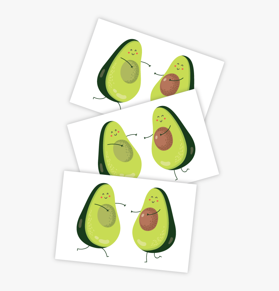 Temporary Tattoos Other Half Of Avocado - Avocado, Transparent Clipart