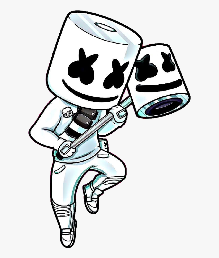 #marshmello #marshmellomusic #fortnite #fortnitemarshmello - Marshmello Fan Art, Transparent Clipart