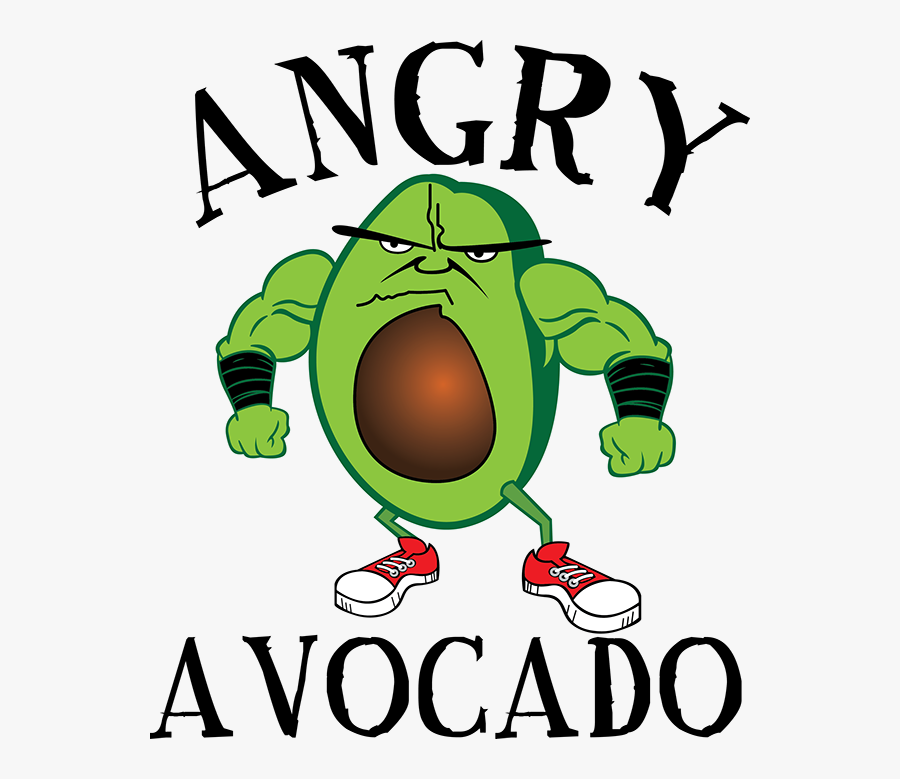 Transparent Avocado Clipart - Angry Avocado Logo, Transparent Clipart