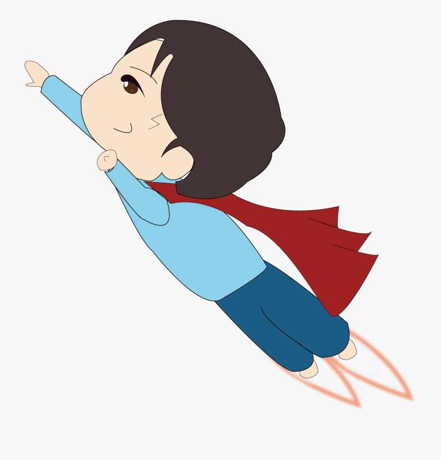 Superman Clip Boy, Picture - Volar Dibujo Animado, Transparent Clipart