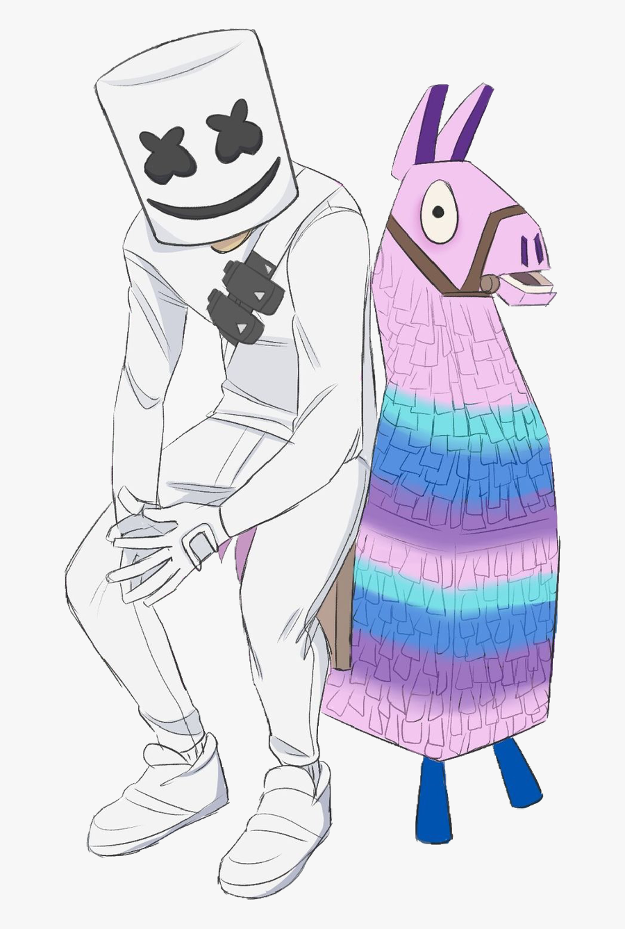 #marshmello #marshmellomusic #fortnite #fortnitemarshmello - Singer Drawings Of Marshmallow, Transparent Clipart