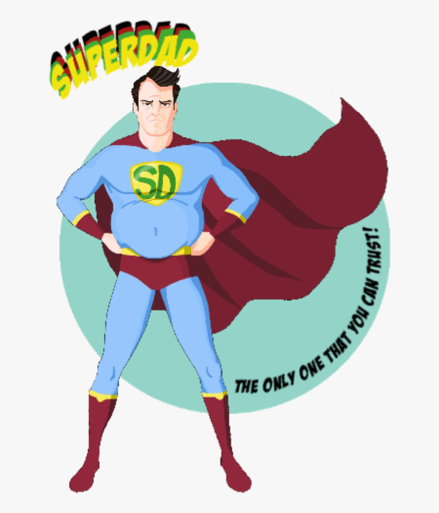Transparent Superhero Dad Clipart - Superman, Transparent Clipart
