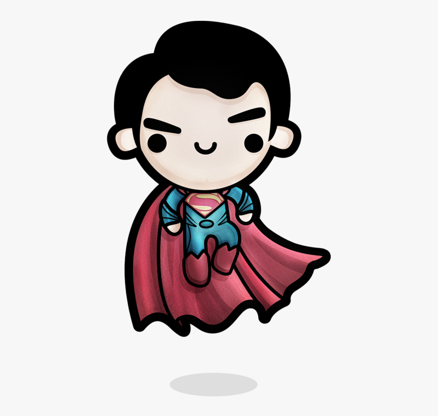 Collection Of Free Superman Drawing Kawaii Download - Chibi Man Of Steel, Transparent Clipart