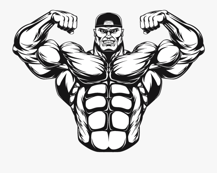 Bodybuilder Clip Art - Transparent Cartoon Muscle Man , Free