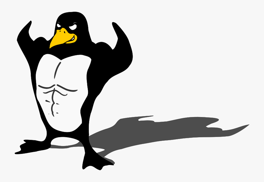 Muscle - Penguin Bodybuilder, Transparent Clipart