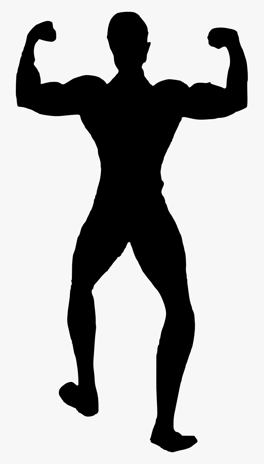 Muscle Man Bodybuilder Silhouette Png Free Png Images, Transparent Clipart