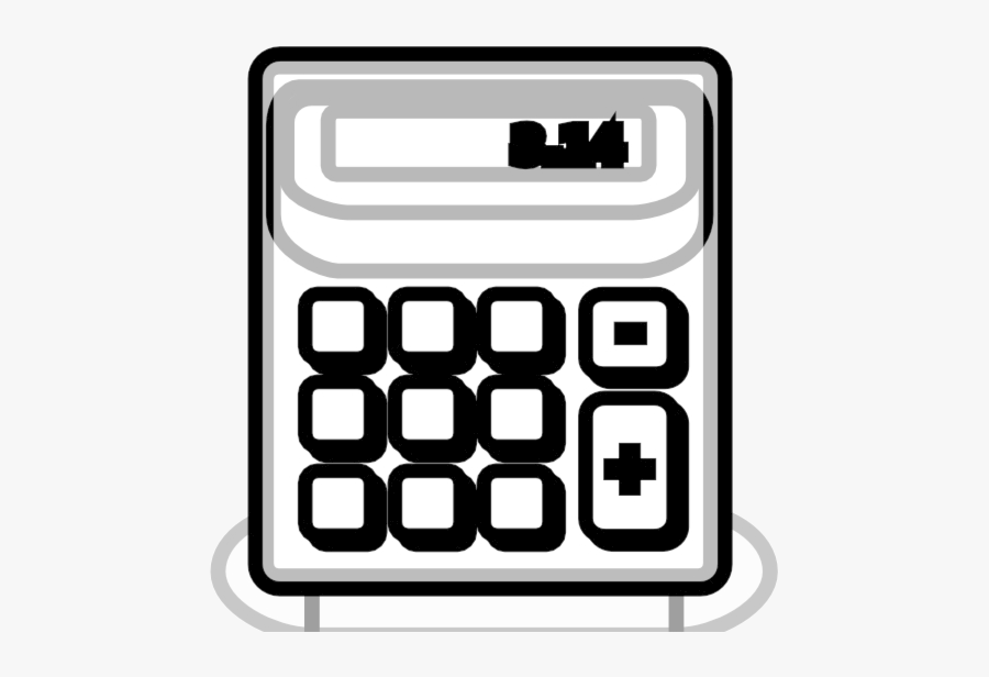 Calculator Clipart Black And White Clip Art Icon Transparent - Calculator Clipart Transparent Whit, Transparent Clipart