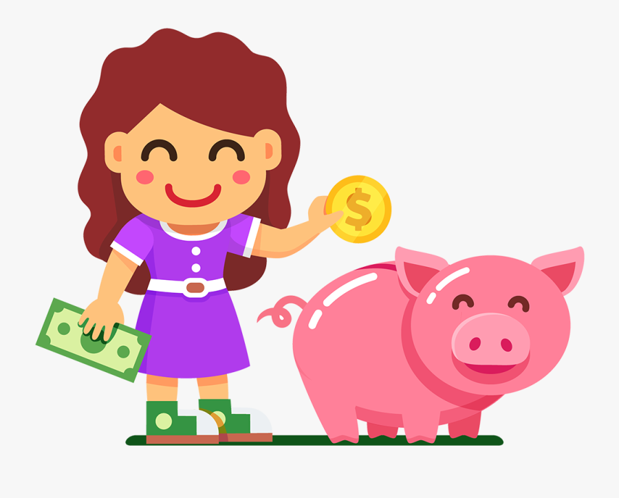 Saving Up Money - Building A Tower Cartoon, Transparent Clipart