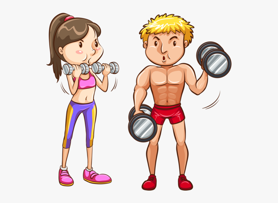 People Working Out Cartoon , Free Transparent Clipart