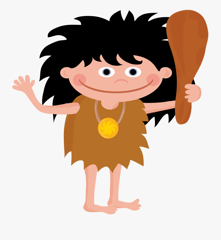 Caveman Clipart Muscle - Stone Age Clip Art, Transparent Clipart
