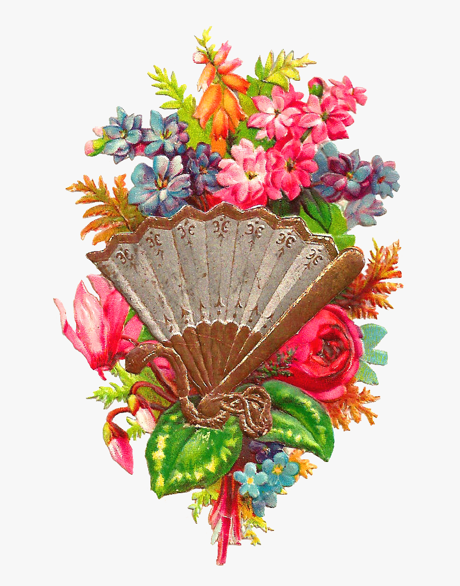 Victorian Flowers, Transparent Clipart