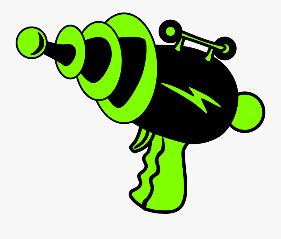 Ray Gun Green And Black No Shadow Clip Art At Clipart - Cartoon Laser Tag Gun, Transparent Clipart