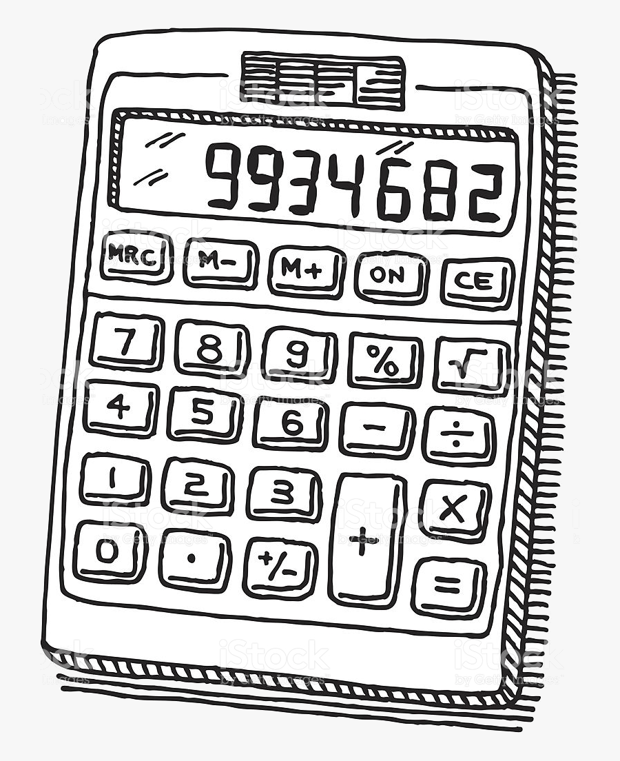 Calculator Clipart Black And White Transparent Png - Calculator Clipart Black And White, Transparent Clipart