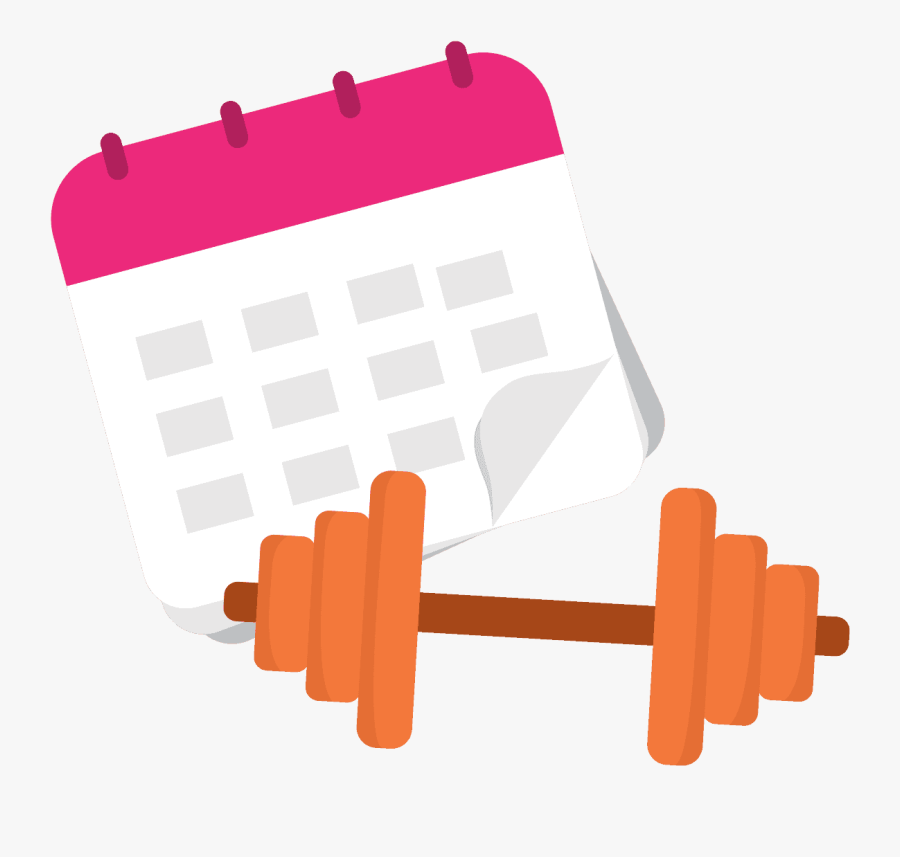 Calendar - Fitness Tools Vector, Transparent Clipart
