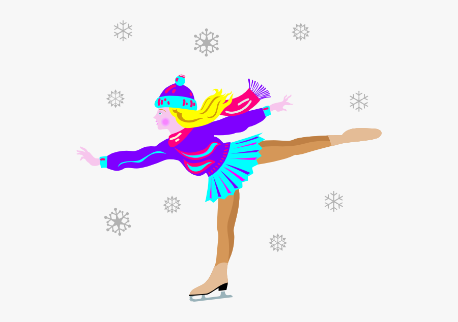 Cartoon Person Ice Skating, Transparent Clipart