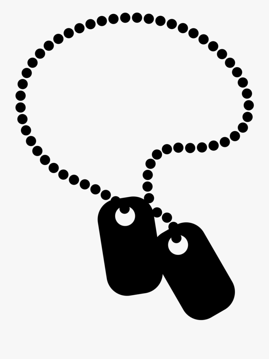 Transparent Tag Clipart - Army Dog Tags Clipart Silhouette, Transparent Clipart