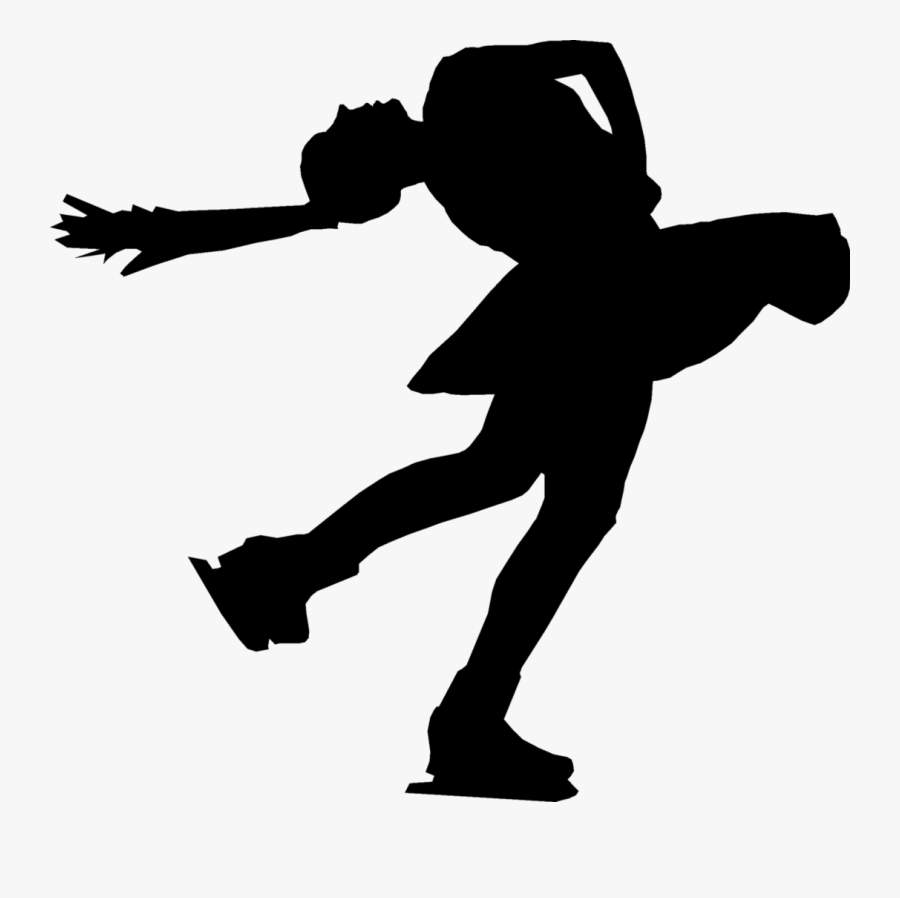 Jpg Download Ice Skate Clipart Black And White - Silhouette, Transparent Clipart