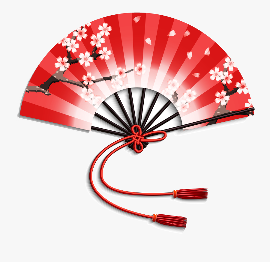 Transparent Background Japanese Fan Clipart, Transparent Clipart