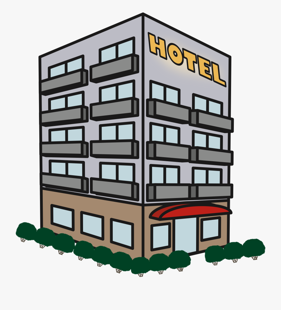 Hotel Building, Transparent Clipart