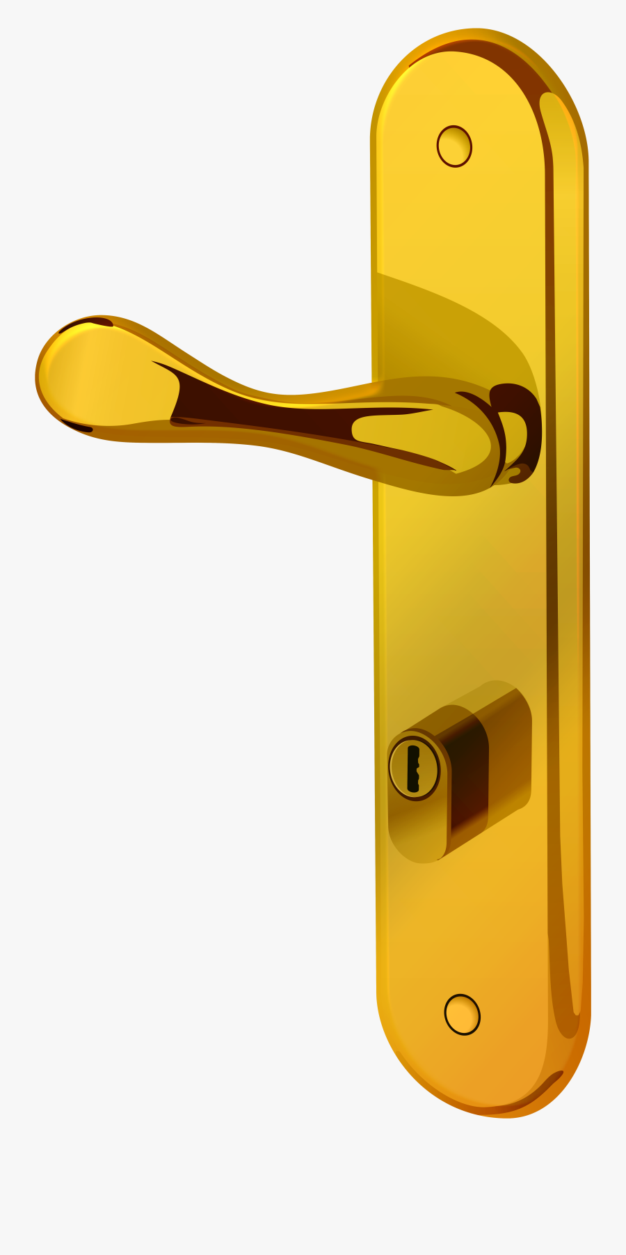 Gold Door Handle Png Clip Art - Gold Door Handle Png, Transparent Clipart