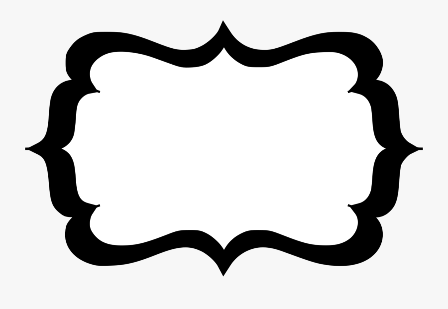 Png Free Library Gift Tag Clipart Black And White - Name Tag Border