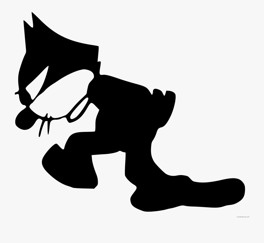 Black And White Cat Animal Free Black White Clipart - Felix The Cat Grumpy, Transparent Clipart