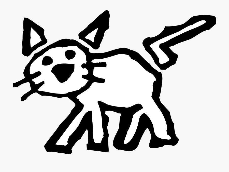 Transparent Black Cat Clipart Png - Cat Child Drawing, Transparent Clipart