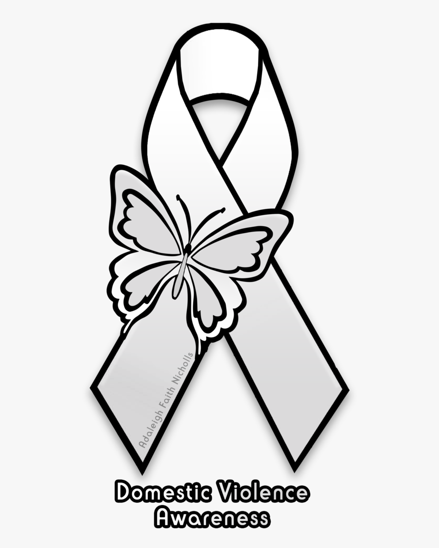 Domestic Violence Awareness Ribbon V2 By Adaleighfaith - Mental Health Awareness Symbols, Transparent Clipart